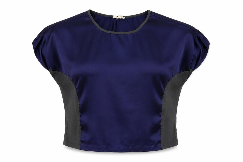 Silence + Noise Womens Blue   Basic Blouse Size S