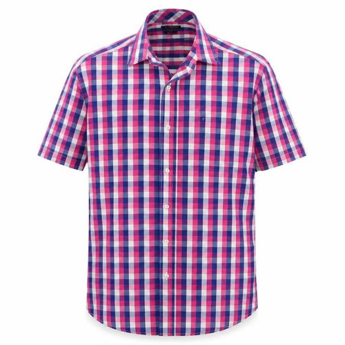 TAILORBYRD Mens Pink Check   Button-Up Size L