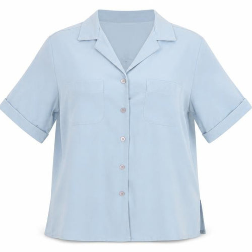 Compliments Womens Blue   Basic Blouse Size 12