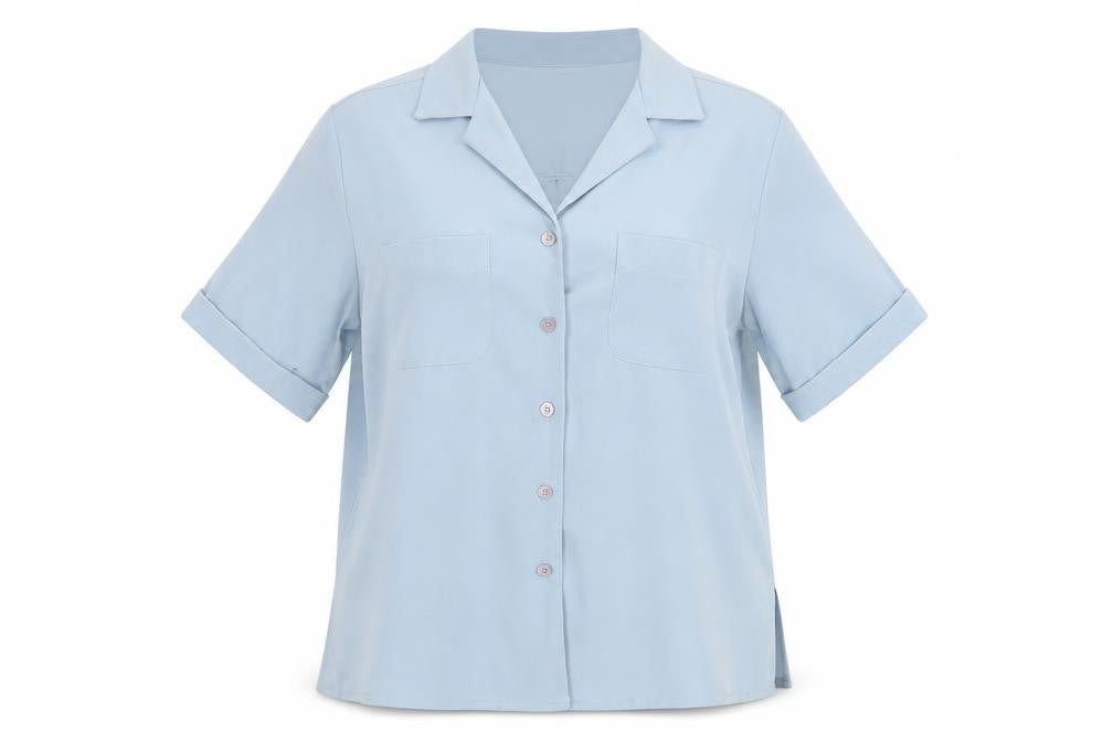 Compliments Womens Blue   Basic Blouse Size 12