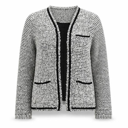 Papaya Womens Grey Striped  Jacket Blazer Size 8
