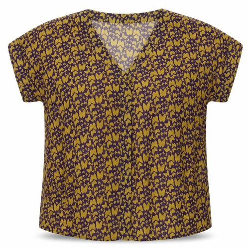 George Womens Purple Animal Print Chiffon Basic Blouse Size 12  - butterflies