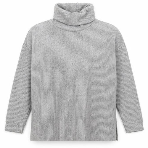 New Look Womens Grey Striped Knit Pullover Jumper Size M
