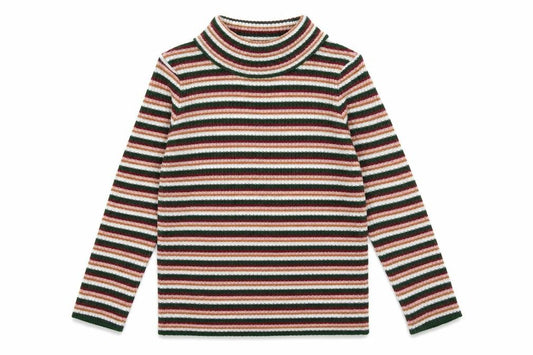 TU Girls Pink Striped Knit Pullover Jumper Size 7 Years