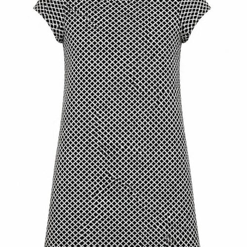 Zara Womens Black Argyle/Diamond Knit A-Line  Size S