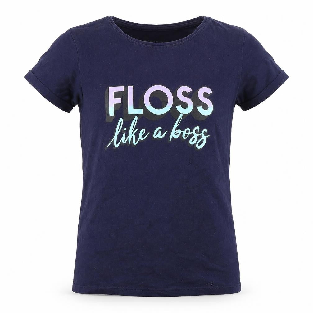 Front view of Primark girls’ blue basic t-shirt, size 10-11, years