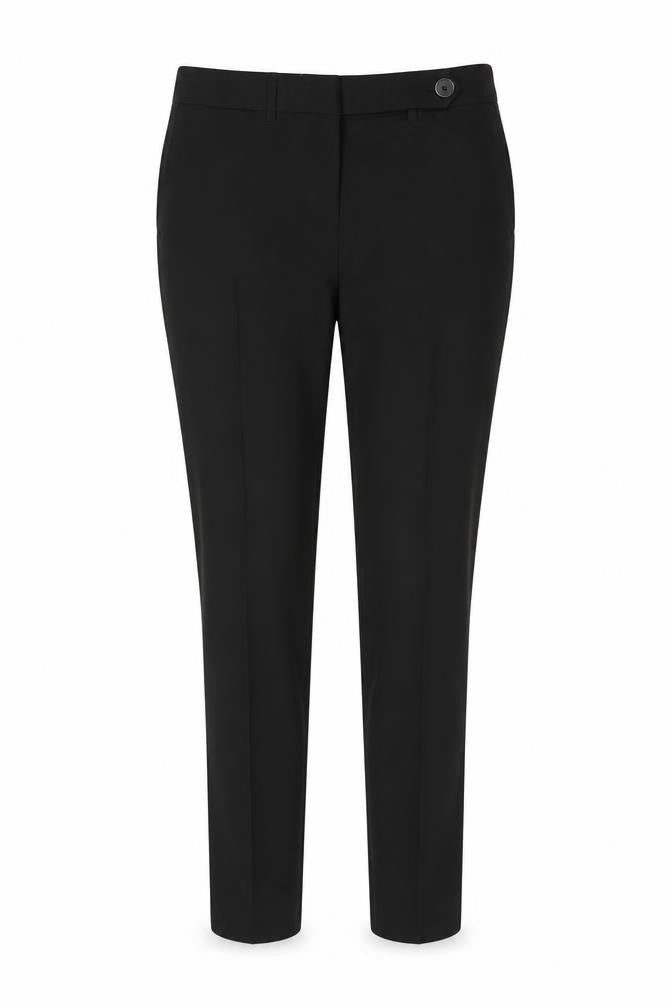 Front view of Next women’s black trousers, size UK 8, 26-inch leg