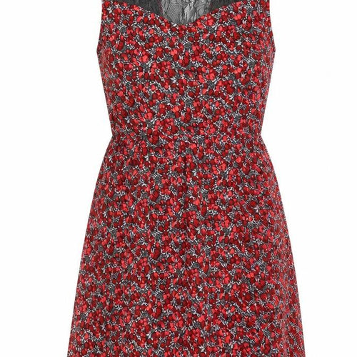 Only Womens Red Floral  Fit & Flare  Size 6