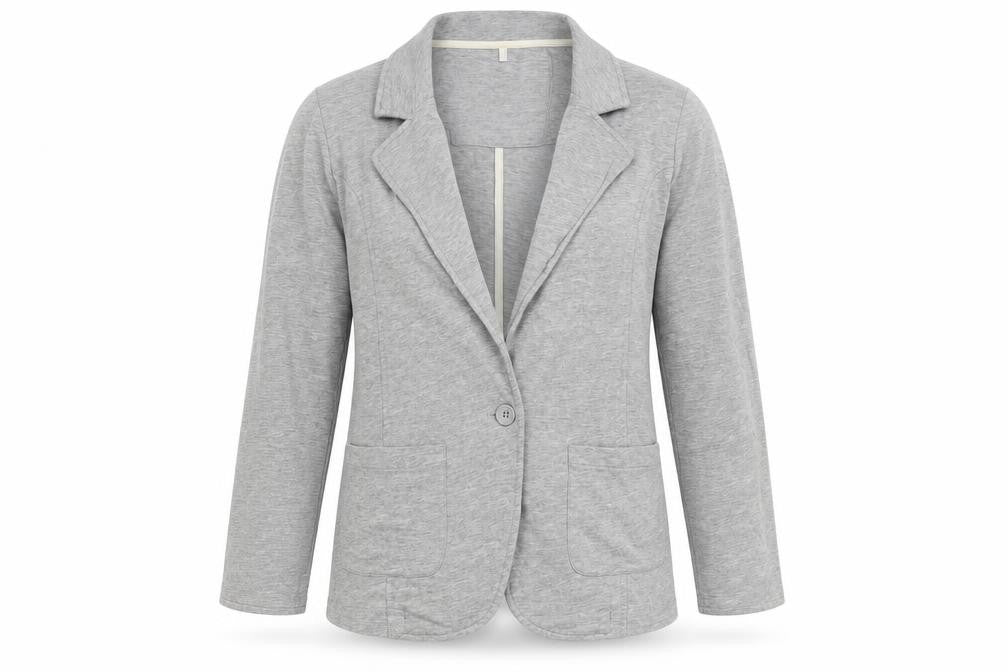 Denim & Co. Womens Grey   Jacket Blazer Size 8