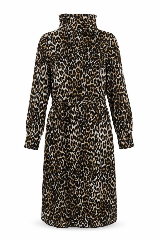 F&F Womens Beige Animal Print  A-Line  Size 8