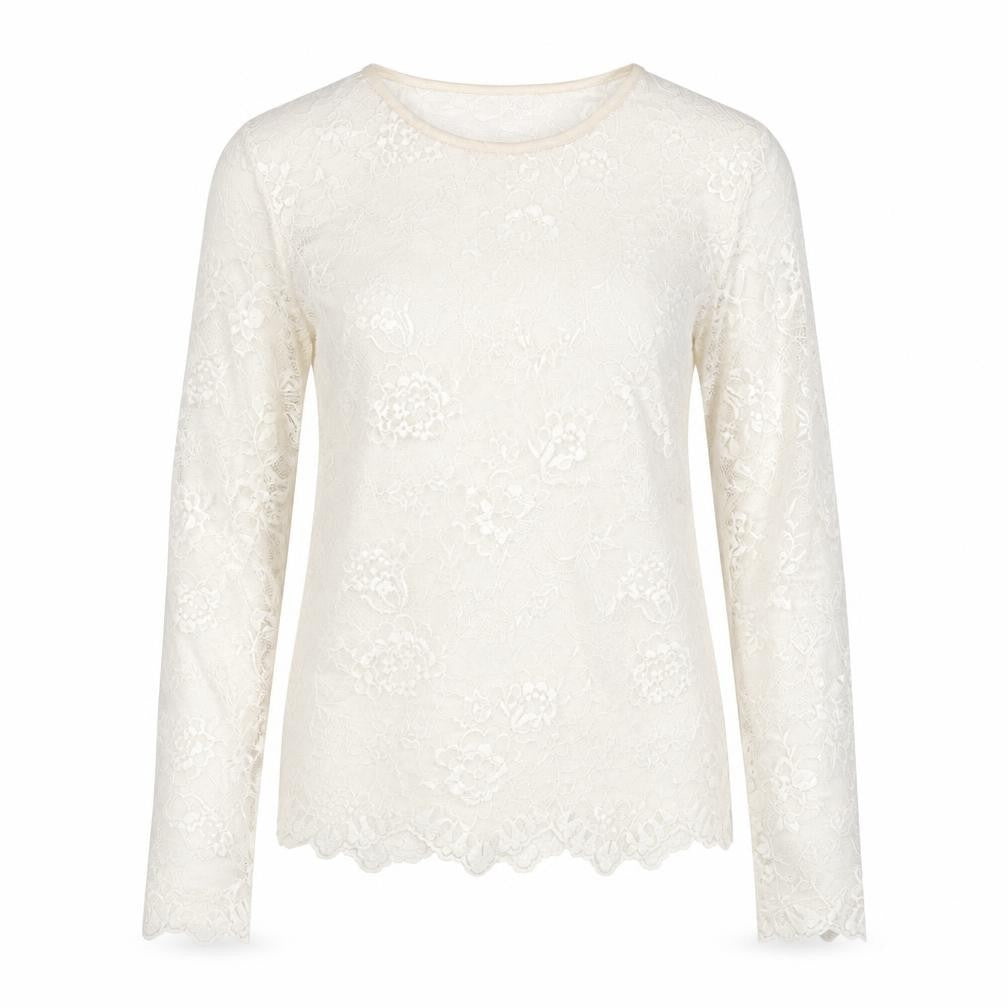 charlotte & co Womens White Floral  Basic Blouse Size S