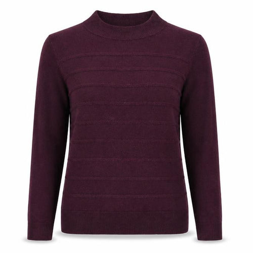 Vida Vi Womens Purple   Henley Jumper Size S