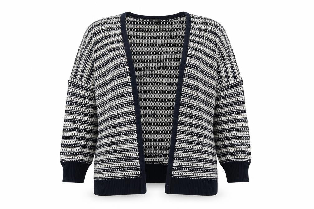F&F Womens Blue Striped  Cardigan Jumper Size 8