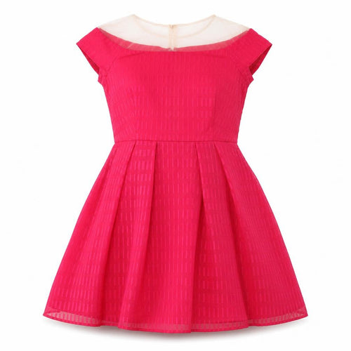 LITTLE MISTRESS Womens Pink Geometric  Fit & Flare  Size 12