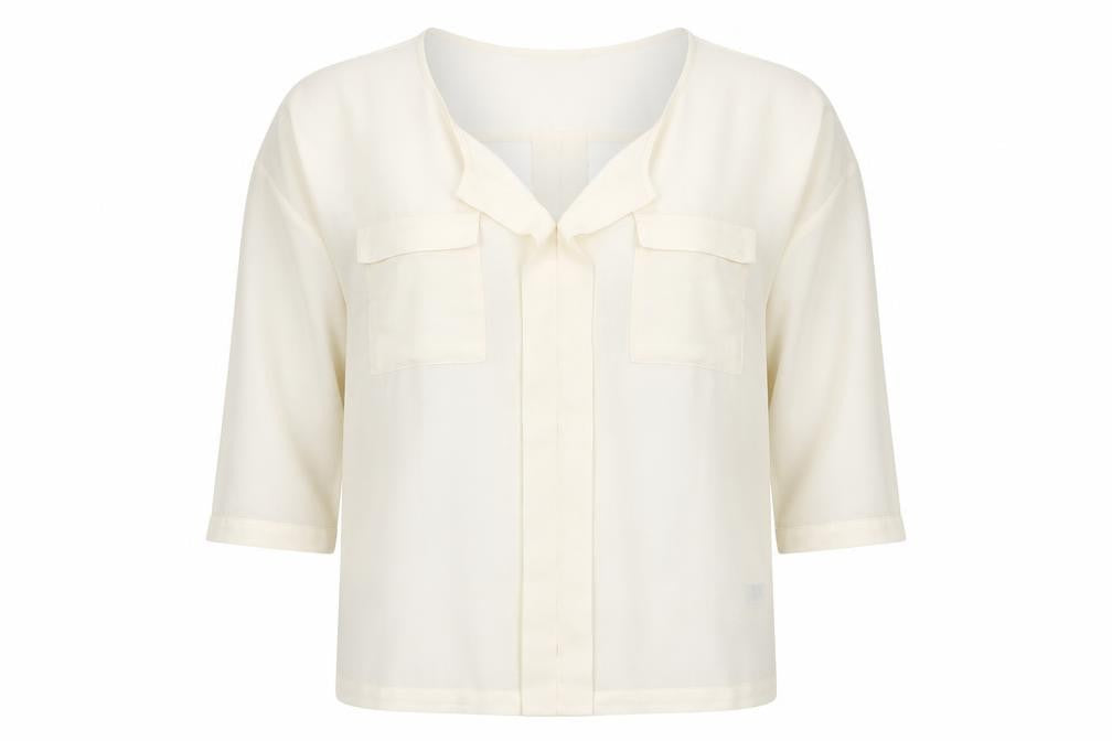 Topshop Womens White   Basic Blouse Size 8