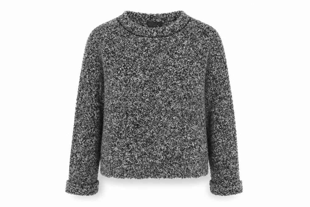 Topshop Womens Grey  Knit Pullover Jumper Size 8