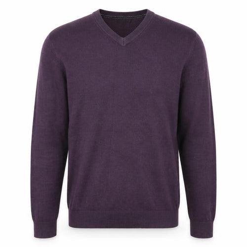 M&Co Mens Purple  Knit Pullover Jumper Size S