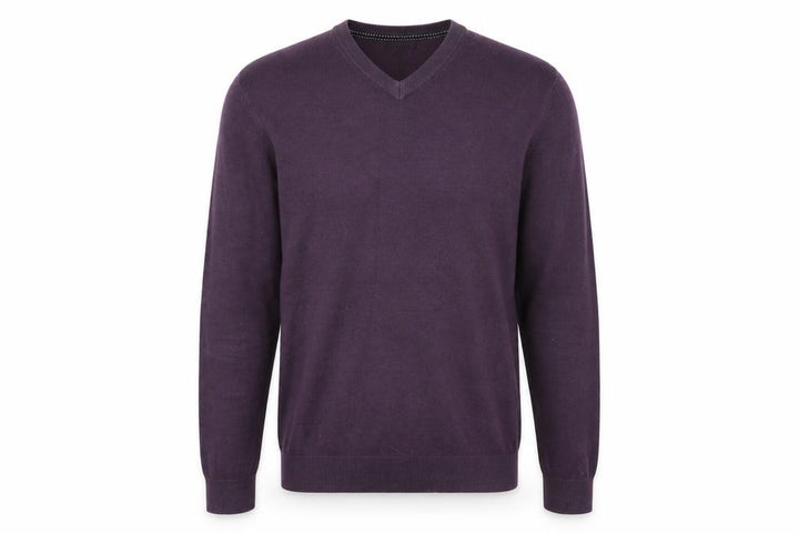 M&Co Mens Purple Knit Pullover Jumper Size S