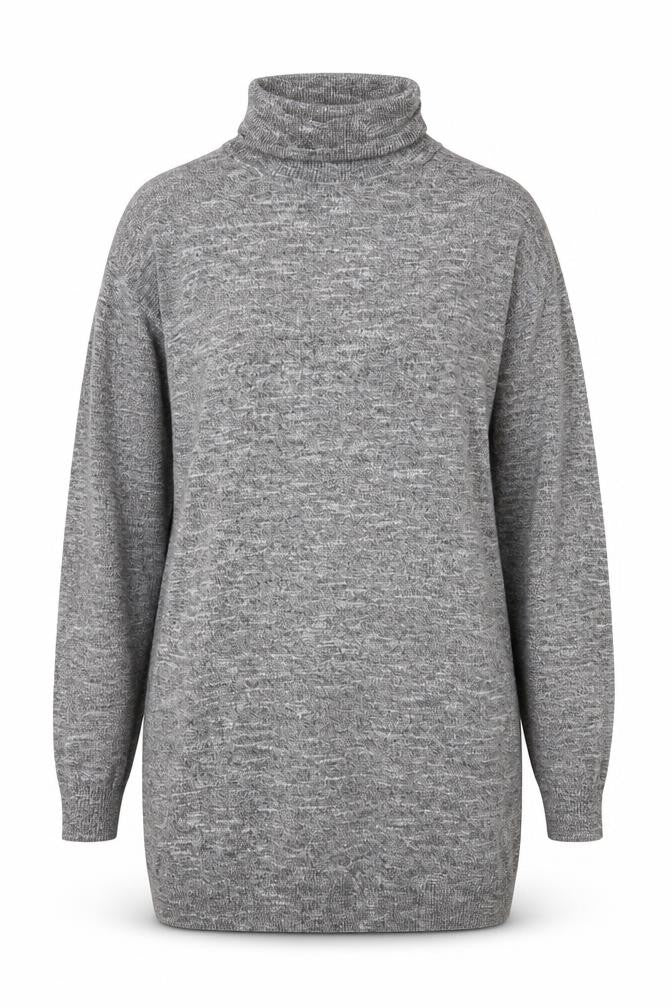 Front view of Atmosphere women’s grey knit jumper, size UK 12