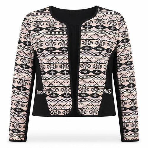 Villa Womens Multicoloured Striped Jersey Jacket  Size XL