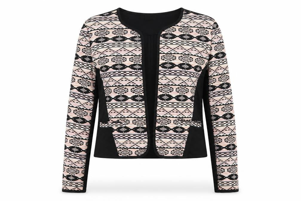 Villa Womens Multicoloured Striped Jersey Jacket  Size XL