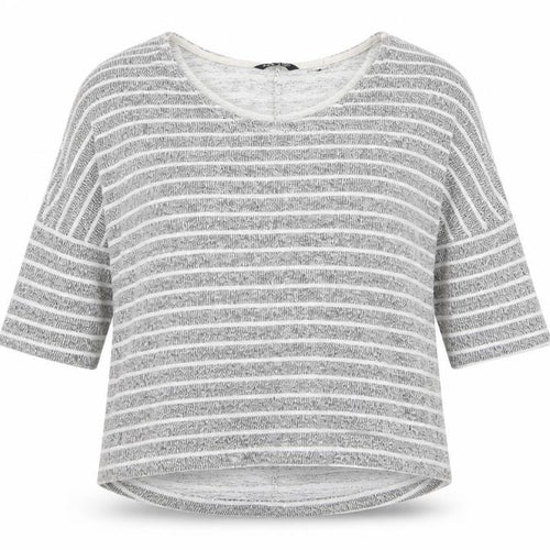Select Womens Grey Striped Knit Pullover Jumper Size 12