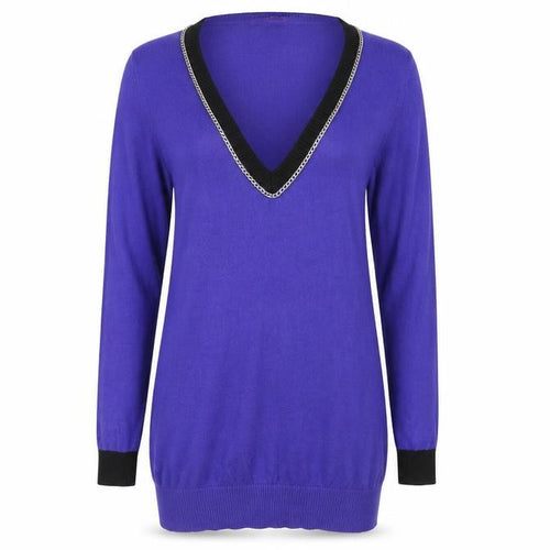 Pink Soda Womens Blue  Knit Pullover Jumper Size 10