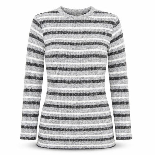 Peacocks Womens Grey Striped  Pullover Jumper Size 10
