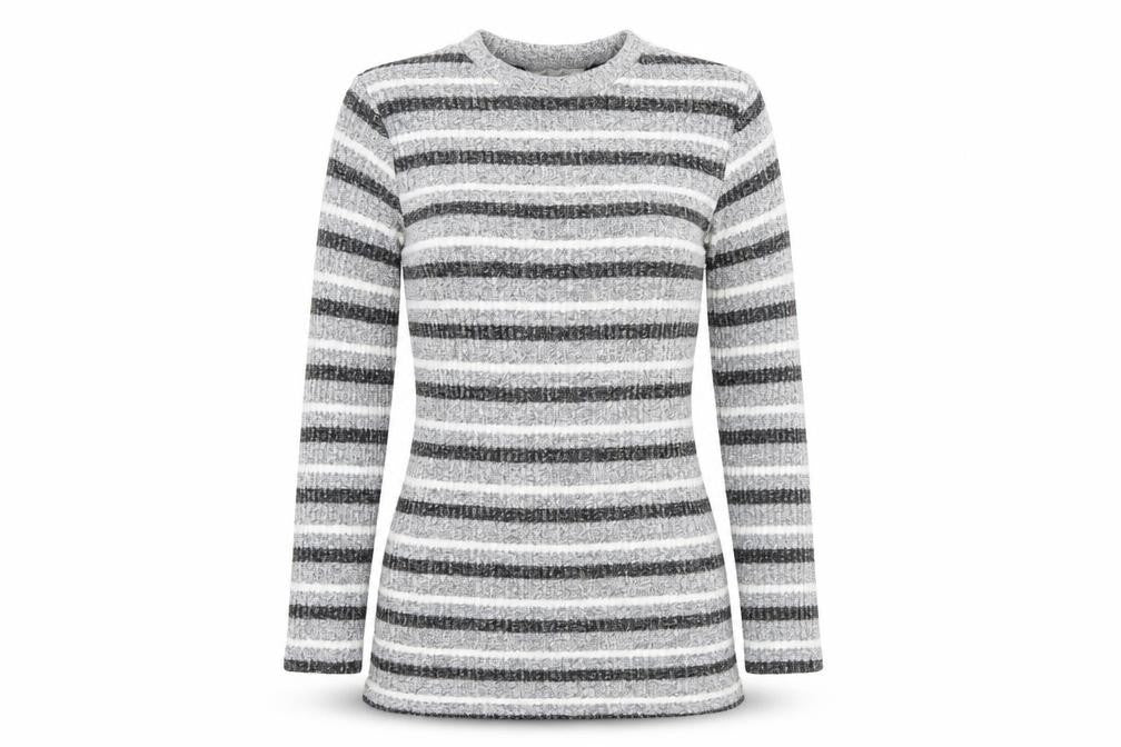 Peacocks Womens Grey Striped  Pullover Jumper Size 10