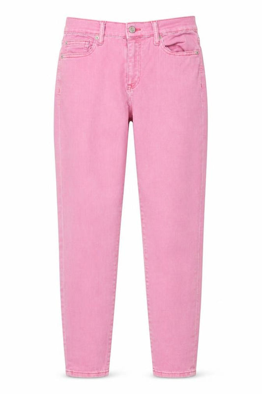 Front view of Gap women’s pink denim skinny jeans, size UK 27, in, 27-inch leg