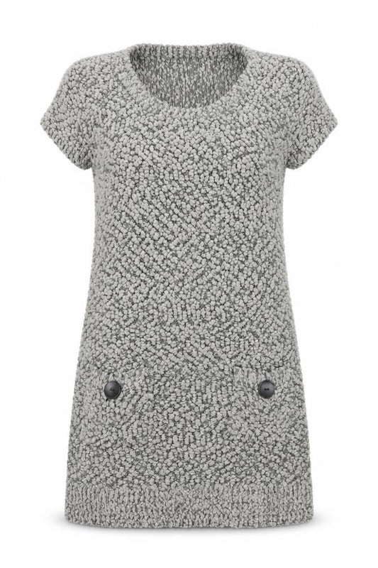 Front view of Jasmine women’s grey jumper dress, size L
