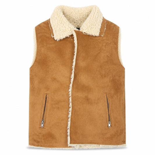 Front view of New Look girls’ brown jacket coat, size 14-15, years