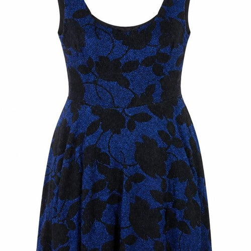 Club L Womens Blue Floral  A-Line  Size 10
