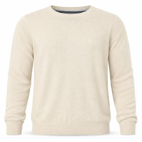 Easy Mens Beige  Knit Pullover Jumper Size M