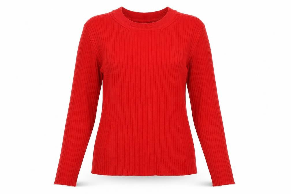 Divided Womens Red  Knit Pullover Jumper Size M