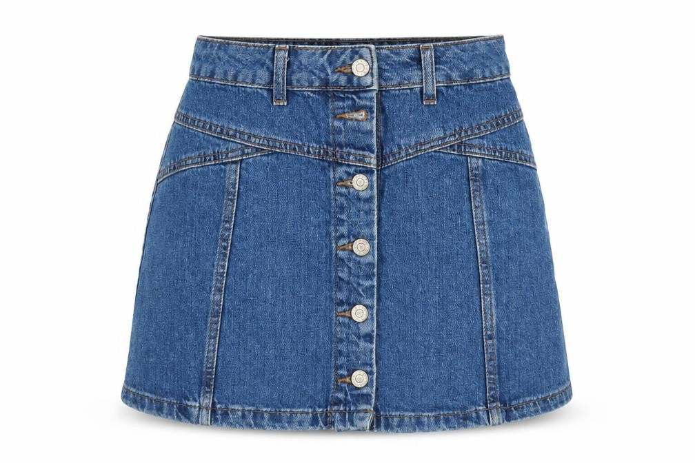 Top shop Womens Blue   Skater Skirt Size 8
