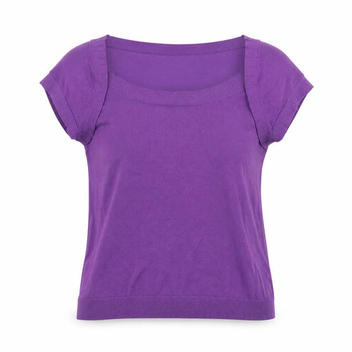Minuet Womens Purple   Basic T-Shirt Size 14