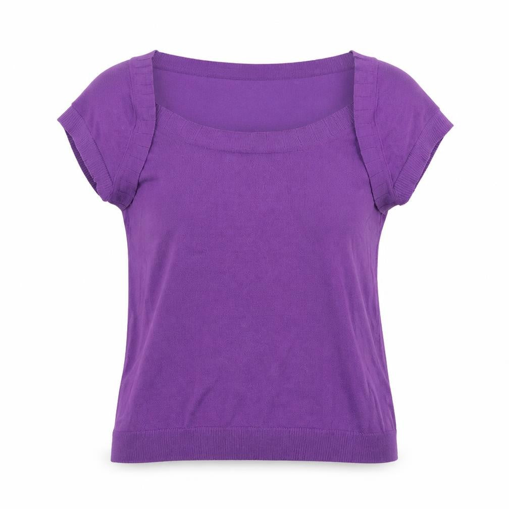 Minuet Womens Purple   Basic T-Shirt Size 14