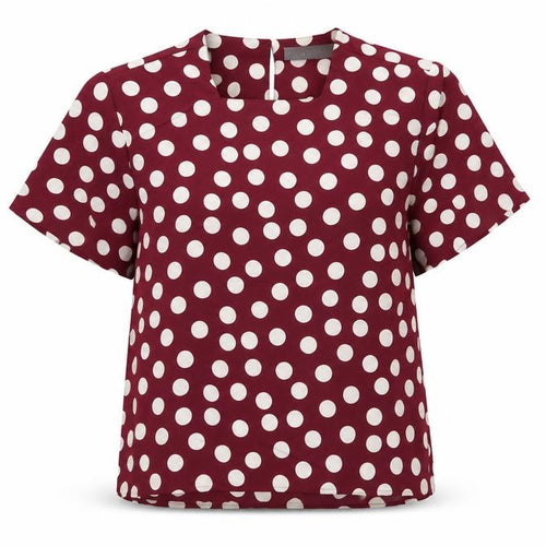 Principles Womens Purple Polka Dot  Basic Blouse Size S