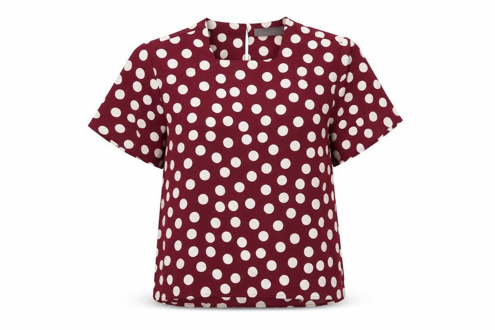 Principles Womens Purple Polka Dot  Basic Blouse Size S