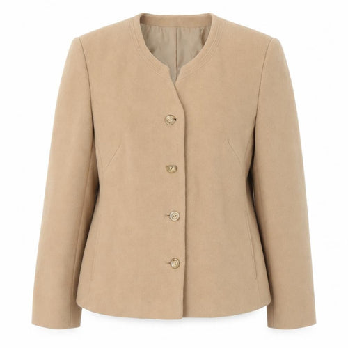 Gray Osbourn Womens Beige   Jacket Coat Size 14