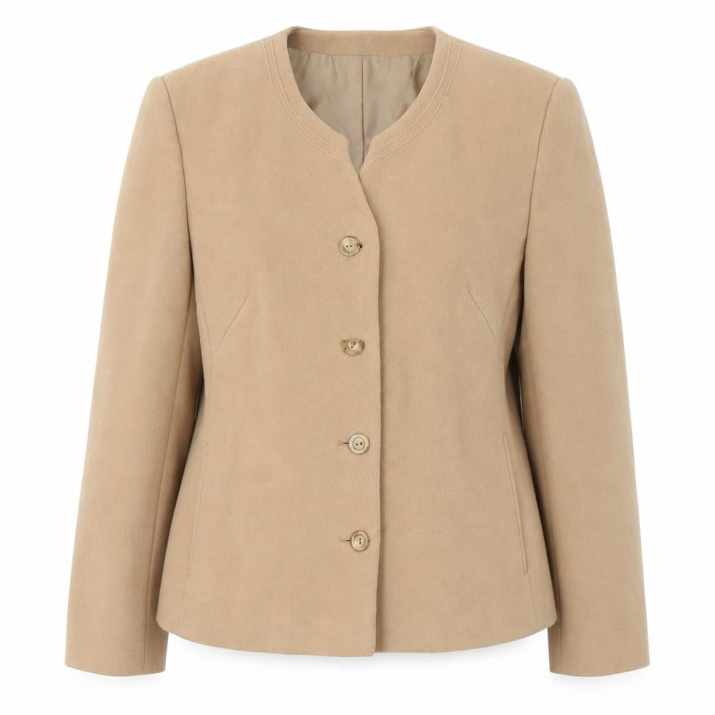 Gray Osbourn Womens Beige   Jacket Coat Size 14