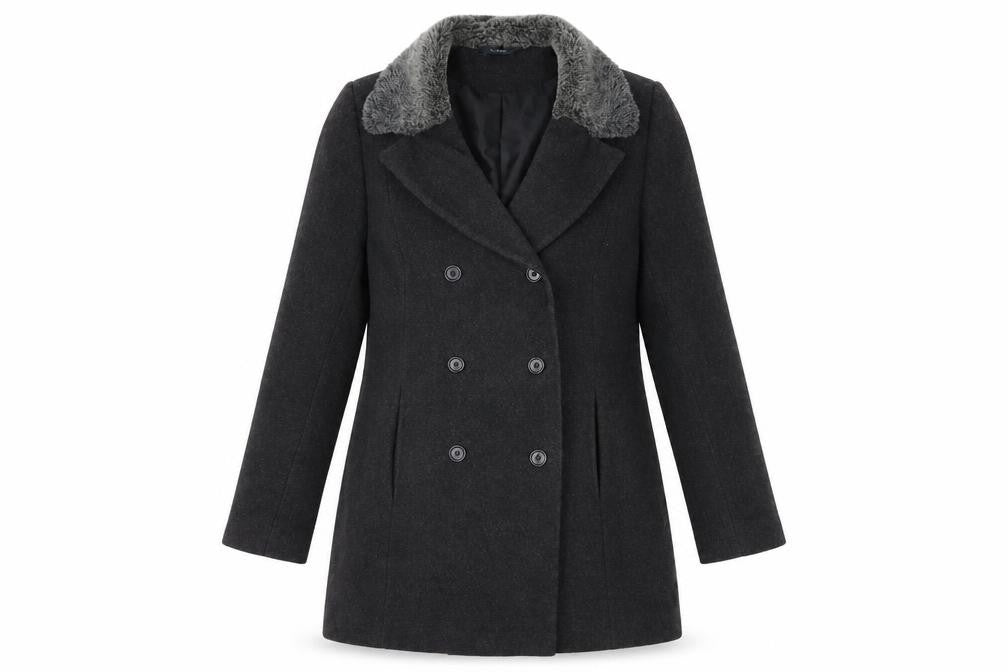 NuAge Womens Grey   Overcoat Coat Size 14