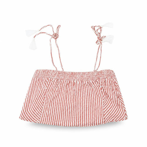 Marks and Spencer Womens Red Striped  Cropped Tank Size 12