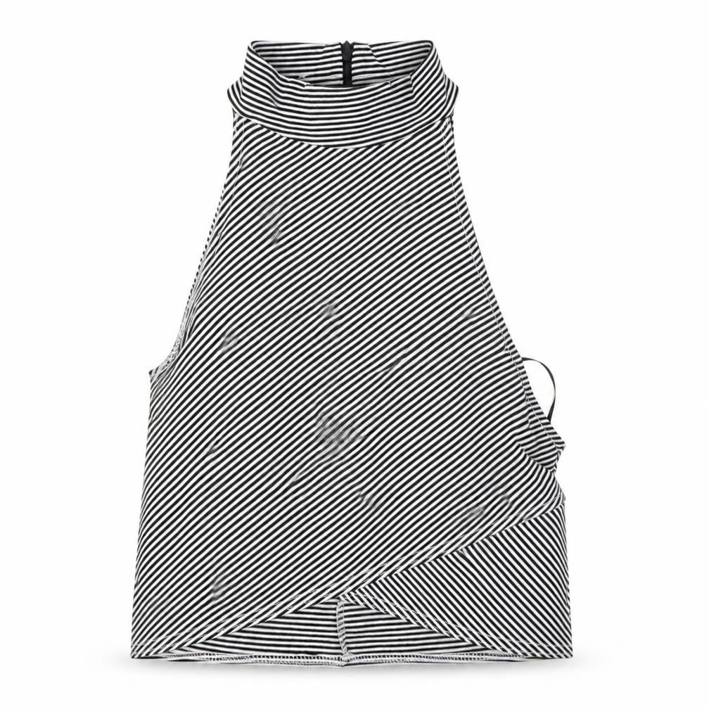 Lustre Womens Black Striped  Basic Tank Size 12
