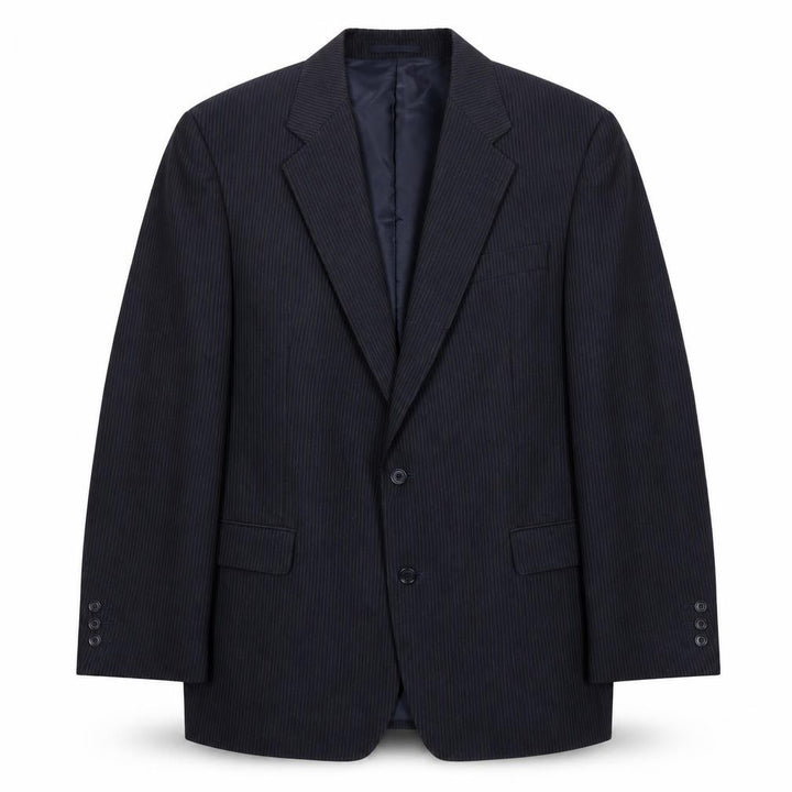 Club Member Mens Blue Striped Jacket Suit Jacket Size XL