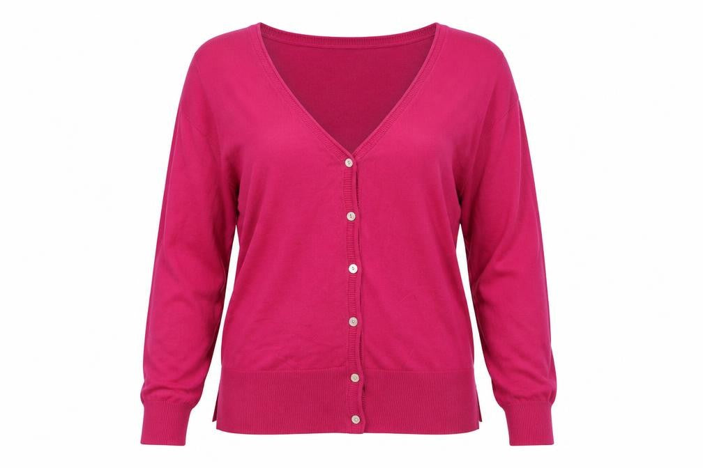C&A Womens Pink  Knit Cardigan Jumper Size S