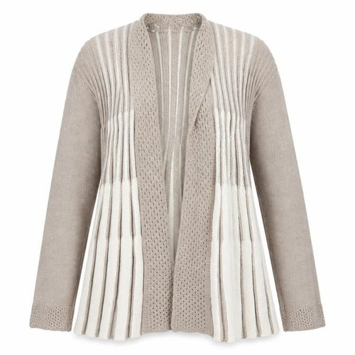Pulse Womens Brown Striped Knit Cardigan Jumper Size S