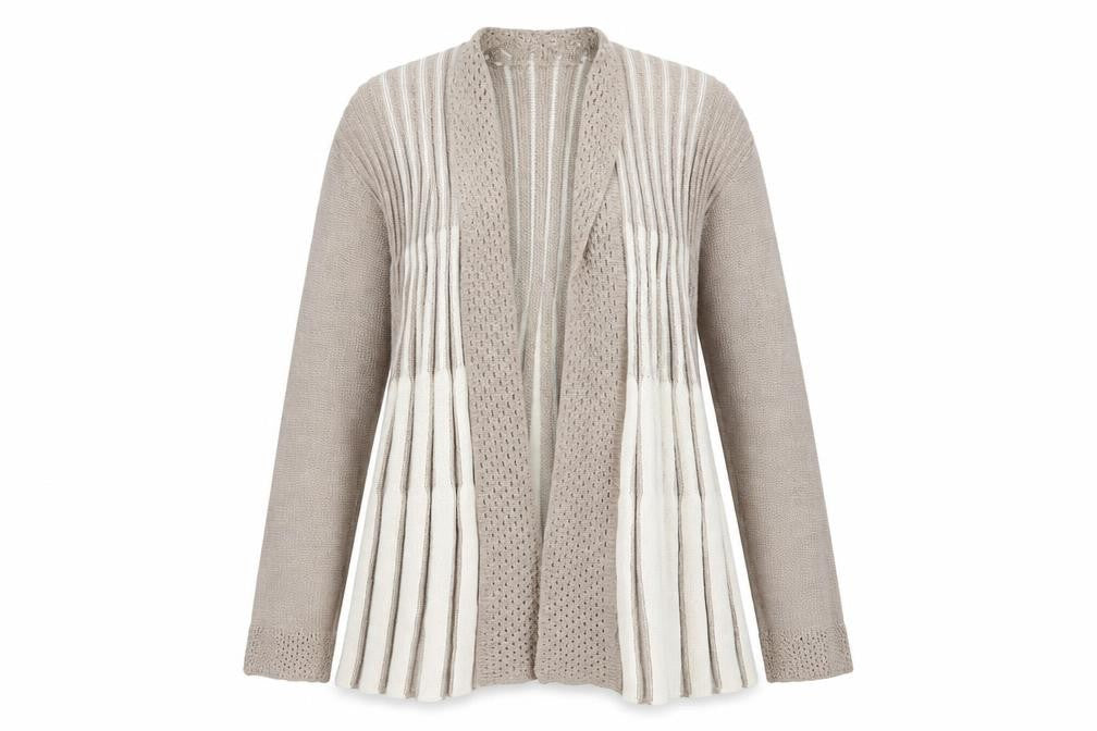 Pulse Womens Brown Striped Knit Cardigan Jumper Size S