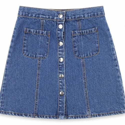 BDG Womens Blue  Denim Straight & Pencil Skirt Size S